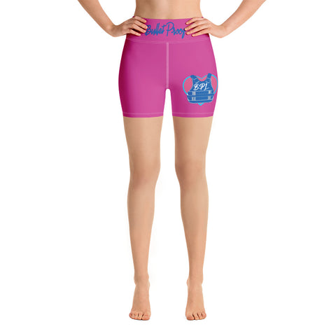 BPL-TriMe (Royal Blue) Pink Yoga Shorts