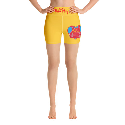 BPL-TriMe (Red) Gold Yoga Shorts