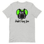 Bullet Proof Love Short-Sleeve (Lime Green Logo w/ Blk Text) T-Shirt