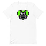 Bullet Proof Love Short-Sleeve (Lime Green Logo w/ Wht Text) T-Shirt