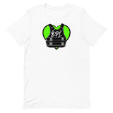 Bullet Proof Love Short-Sleeve (Lime Green Logo w/ Wht Text) T-Shirt