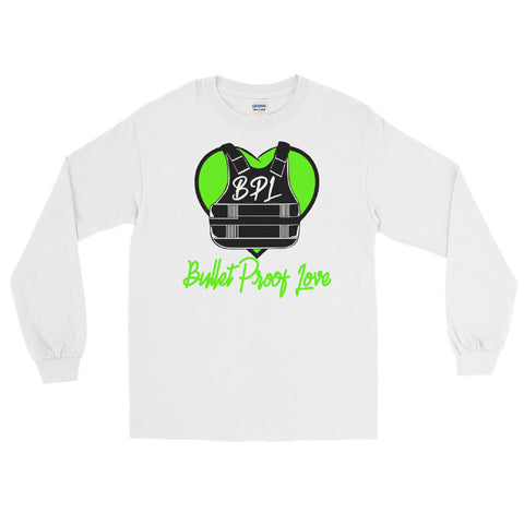 Bullet Proof Love Long Sleeve (Lime Green Logo) Shirt